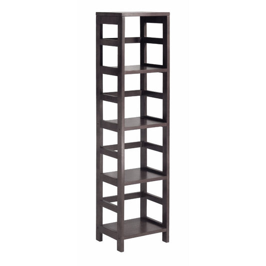 Leo 4-Tier Storage Shelf, Espresso