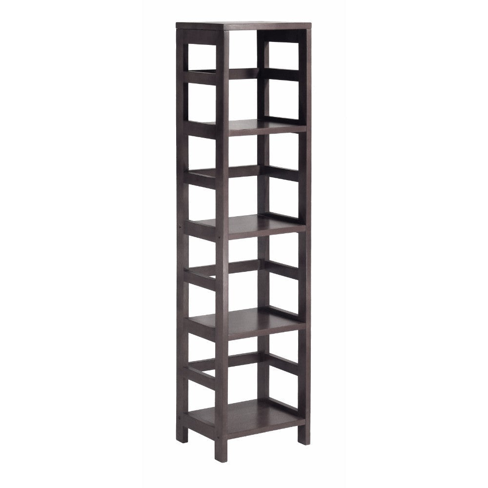 Leo 4-Tier Storage Shelf, Espresso