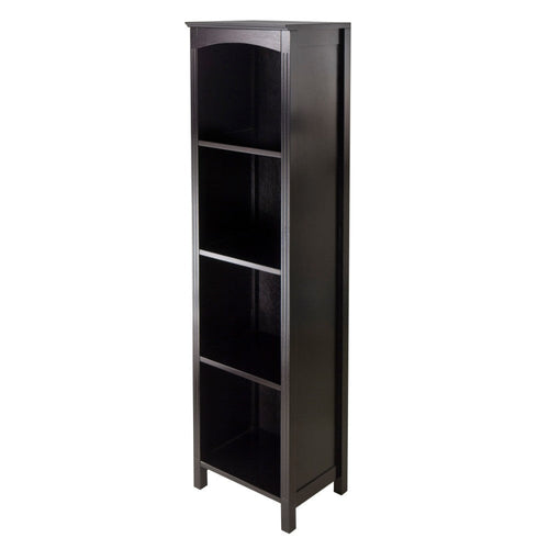 Terrace 5-Section Narrow Bookcase, Espresso
