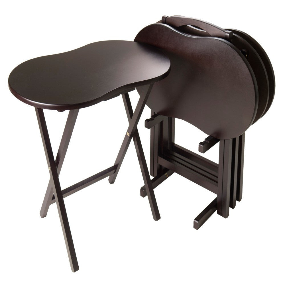 Skippy 5-Pc Snack Table Set, Peanut Top, Espresso