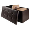Ashford Rectangular Storage Ottoman Espresso WIN-92627