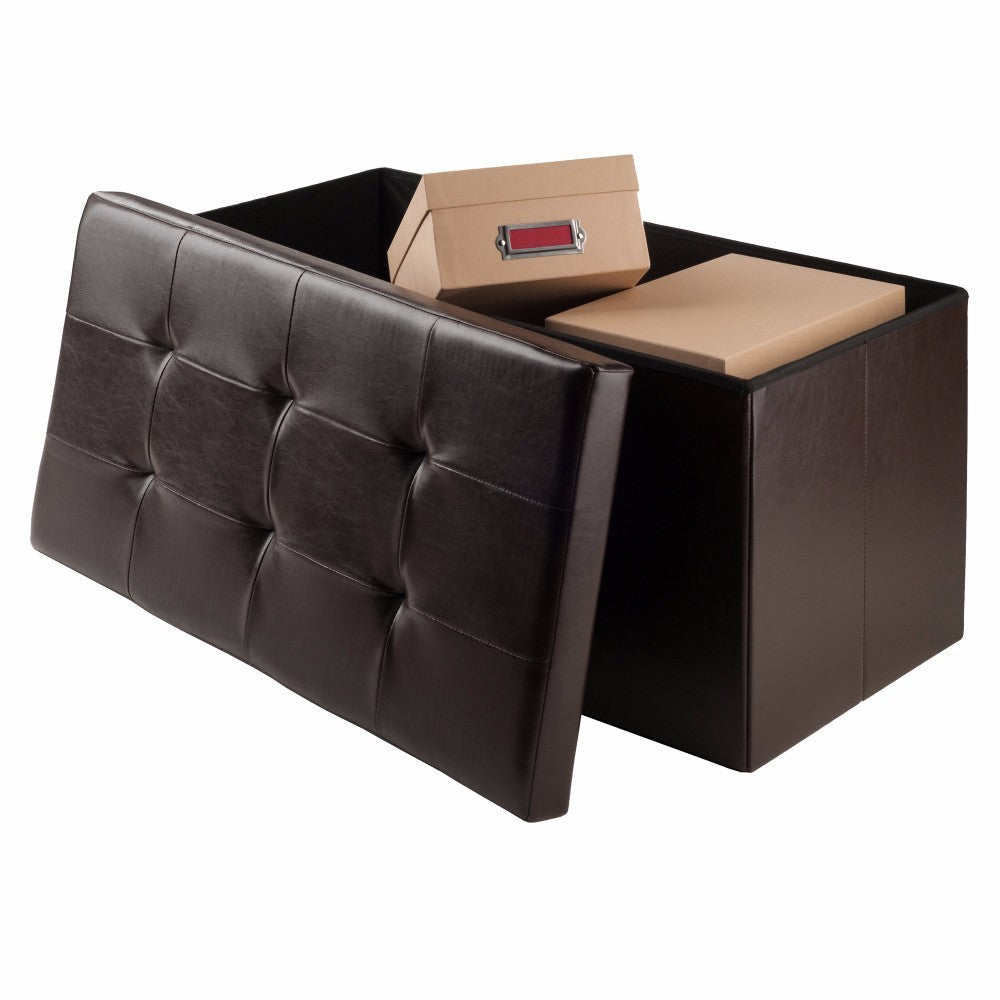 Ashford Rectangular Storage Ottoman Espresso WIN-92627