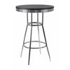 Summit Round High Table, Black and Chrome