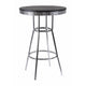 Summit Round High Table, Black and Chrome