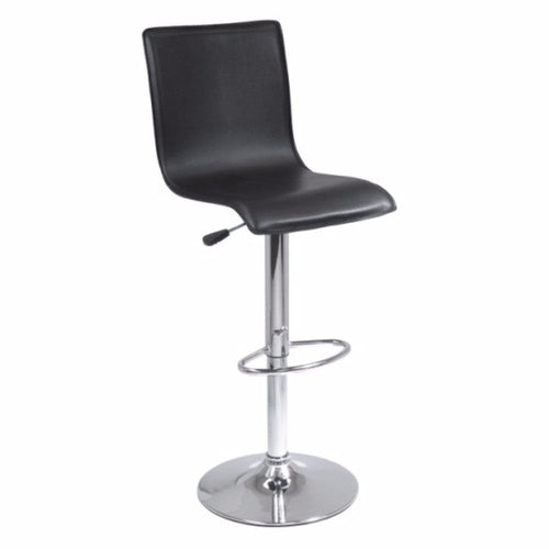Spectrum High-back Ajustable Swivel Stool, Black and Chrome