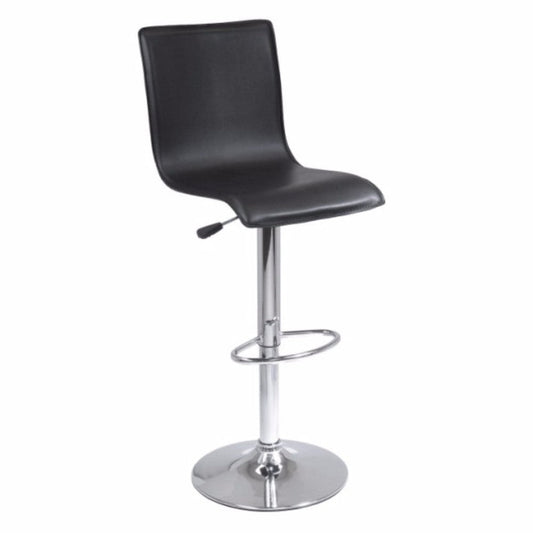 Spectrum High-back Ajustable Swivel Stool, Black and Chrome