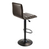 Holly Adjustable Swivel Stool Black and Espresso WIN-93443