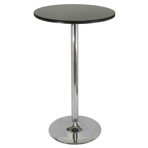 Spectrum 24" Round Pub Table, Black and Chrome
