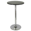 Spectrum 24" Round Pub Table, Black and Chrome