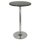 Spectrum 24" Round Pub Table, Black and Chrome