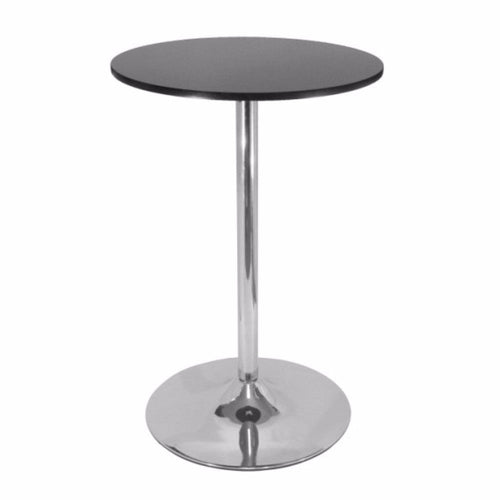 Spectrum 28" Round Pub Table, Black and Chrome