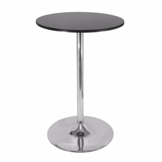 Spectrum 28" Round Pub Table, Black and Chrome