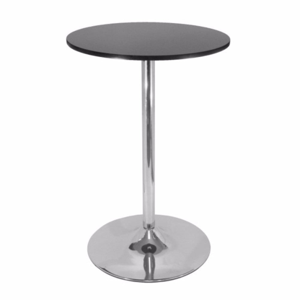 Spectrum 28" Round Pub Table, Black and Chrome