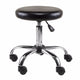 Clark Adjustable Cushion Seat Swivel Stool, Black and Chrome
