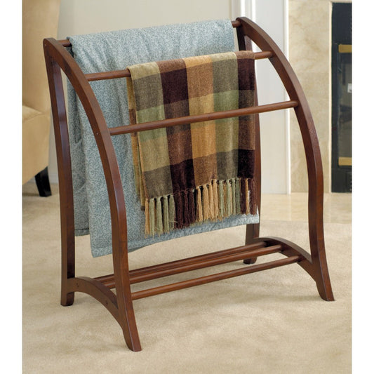 Betsy 3-Rod Blanket Rack, Walnut