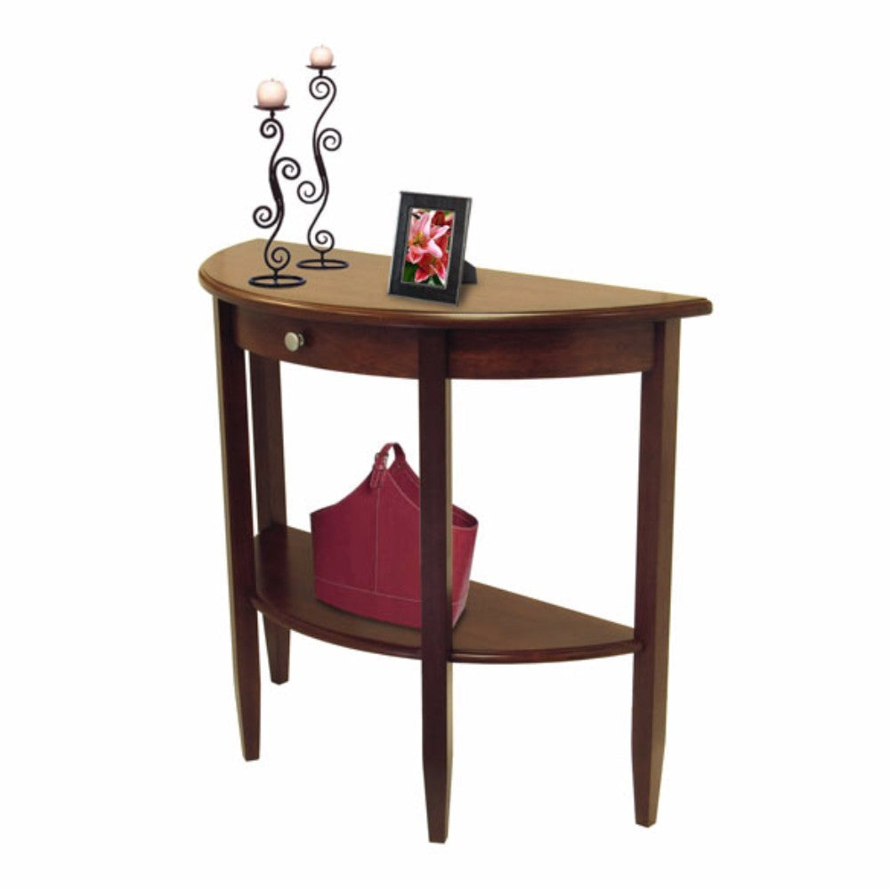 Concord Half Moon Console Table, Walnut