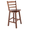 Scalera Ladder-back Swivel Seat Counter Stool Walnut WIN-94104