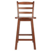 Scalera Ladder-back Swivel Seat Counter Stool Walnut WIN-94104