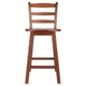 Scalera Ladder-back Swivel Seat Counter Stool Walnut WIN-94104