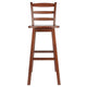 Scalera Ladder-back Swivel Seat Bar Stool Walnut WIN-94109