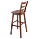 Scalera Ladder-back Swivel Seat Bar Stool Walnut WIN-94109