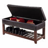 Monza Storage Chest Bench Espresso and Walnut WIN-94143