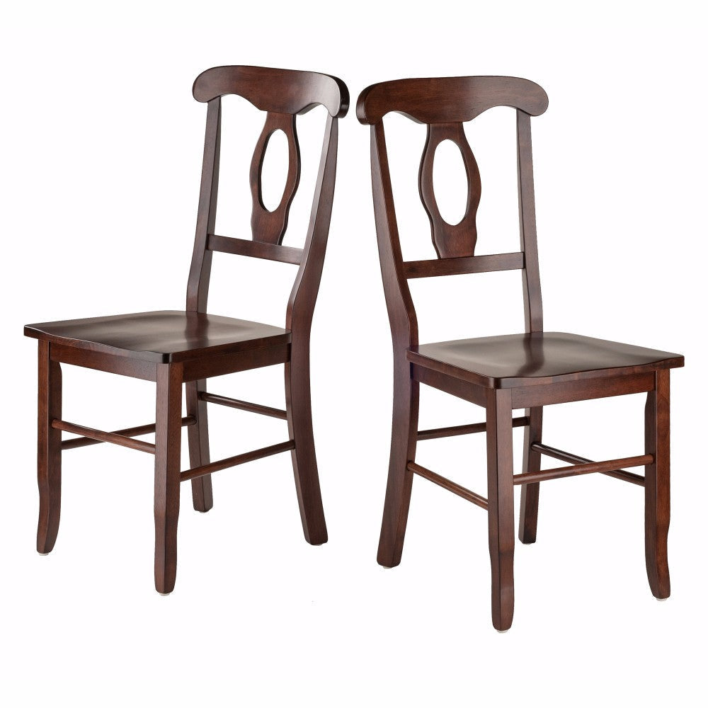 Renaissance 2-Pc Key Hole-back Chair Set, Walnut