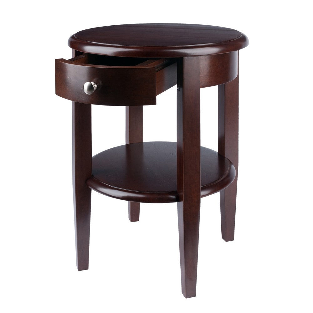 Concord Round End Table Walnut WIN-94217