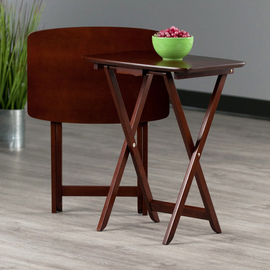 Darlene 2-Pc Snack Tables, Walnut