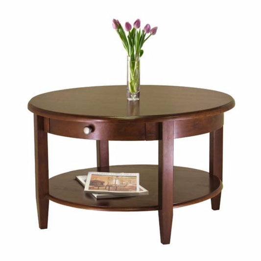 Concord Round Coffee Table, Walnut