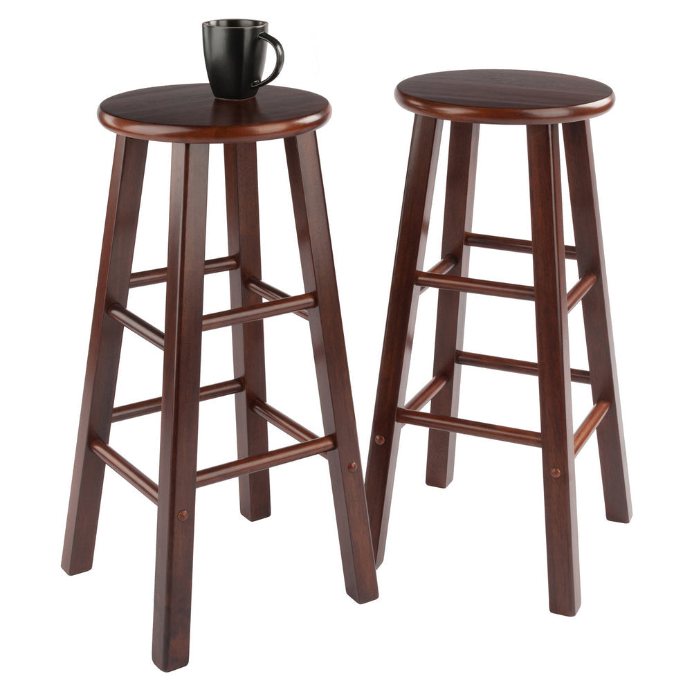 Element 2-Pc Bar Stool Set Walnut WIN-94270