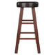 Maria 2-Pc Cushion Seat Counter Stool Set Espresso and Walnut WIN-94277