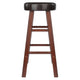Maria 2-Pc Cushion Seat Counter Stool Set Espresso and Walnut WIN-94277