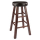 Maria 2-Pc Cushion Seat Counter Stool Set Espresso and Walnut WIN-94277