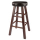 Maria 2-Pc Cushion Seat Counter Stool Set Espresso and Walnut WIN-94277