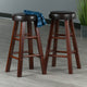 Maria 2-Pc Cushion Seat Counter Stool Set, Espresso and Walnut