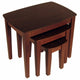 Bradley 3-Pc Nesting Table Set, Walnut