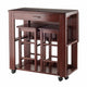 Fremont 3-Pc Space Saver with Tuck-away Stools, Walnut