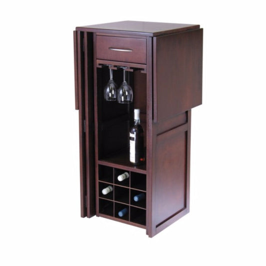 Newport Expandable Entertainment Wine Bar, Walnut