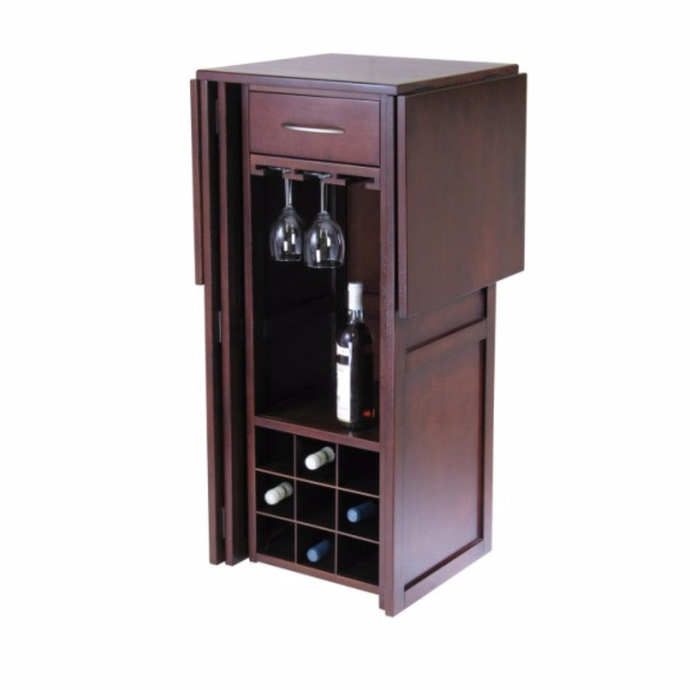 Newport Expandable Entertainment Wine Bar, Walnut