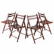 Robin 4-Pc Folding Chair Set Walnut WIN-94415