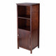 Brooke Jelly 2-Section Cupboard, Open Shelf Cabinet, Walnut