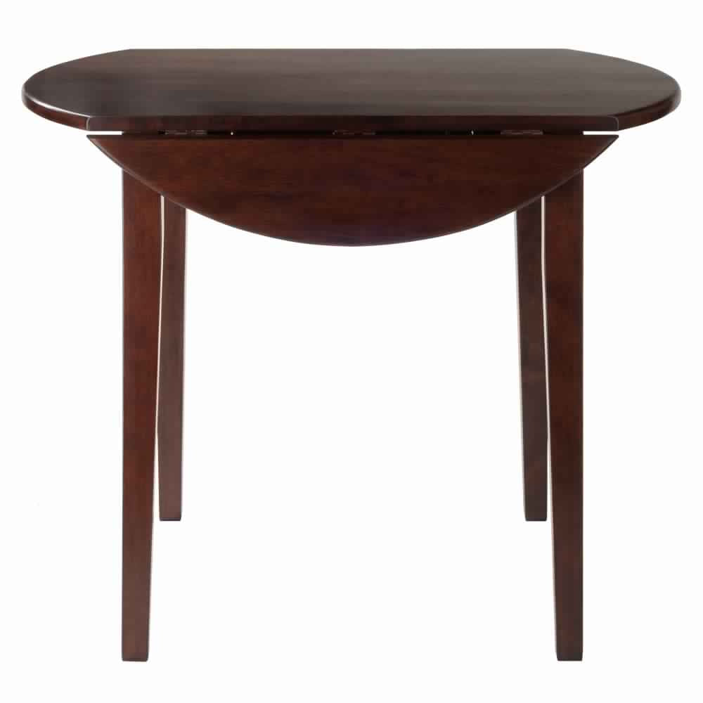 Clayton Round Drop Leaf Dining Table Walnut WIN-94436