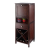 Brooke Jelly 4-Section Cupboard Wine Storage Walnut WIN-94443