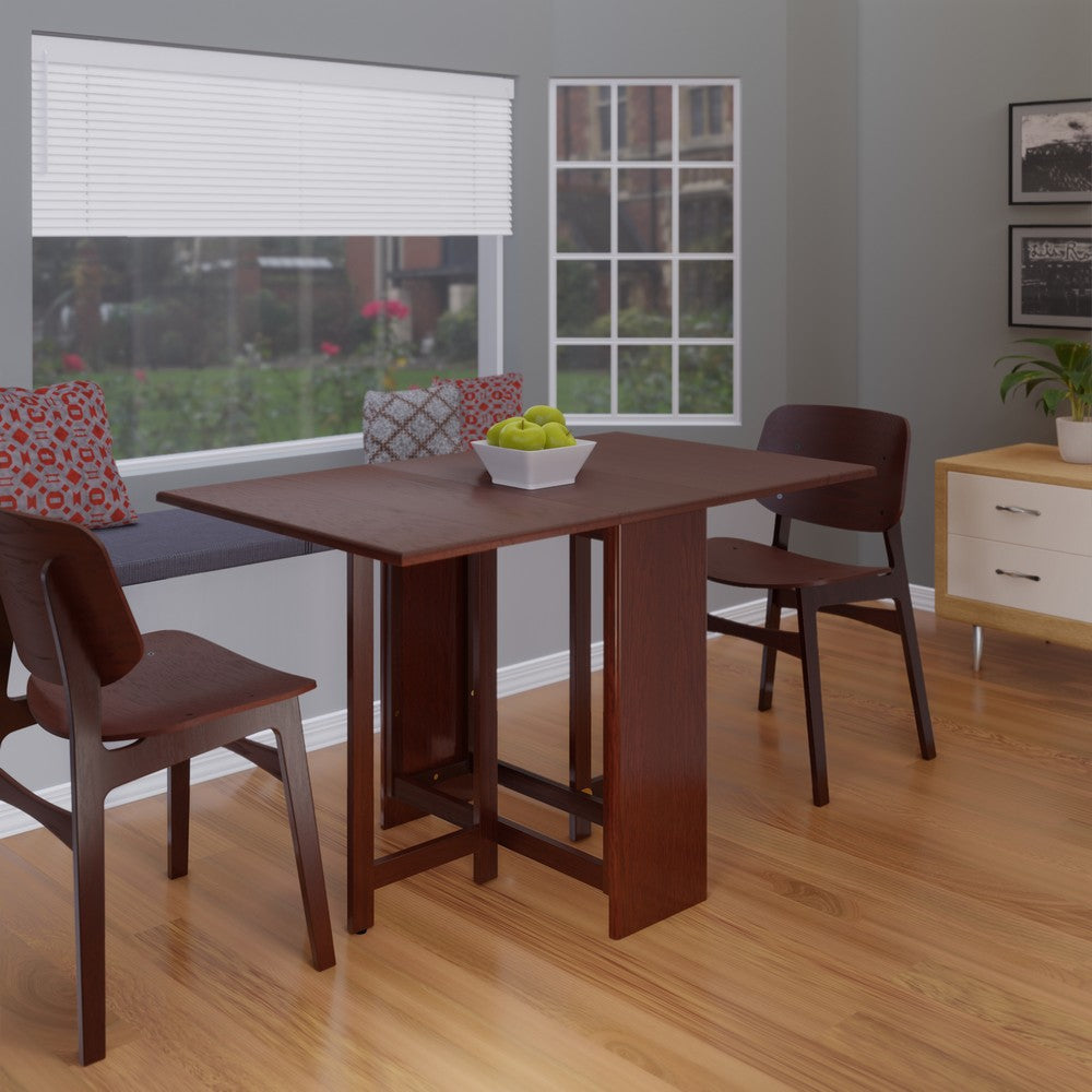 Clara Double Drop Leaf Dining Table Walnut WIN-94447