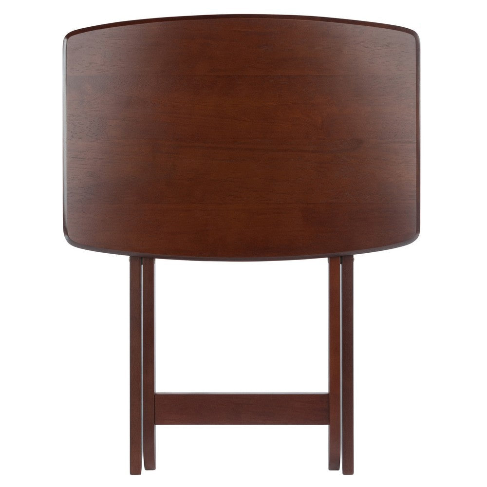 Dylan 5-Pc Oversized Snack Table Set Walnut WIN-94517