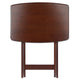 Dylan 5-Pc Oversized Snack Table Set Walnut WIN-94517