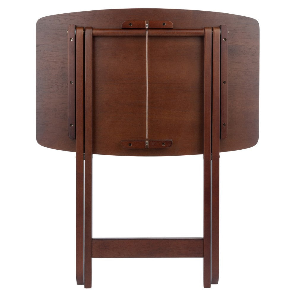 Dylan 5-Pc Oversized Snack Table Set Walnut WIN-94517