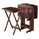 Dylan 5-Pc Oversized Snack Table Set, Walnut