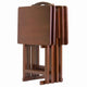 Alex 5-Pc Snack Table Set, Walnut